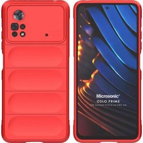 Microsonic Xiaomi Poco X4 Pro 5G Oslo Prime Kırmızı Cep Telefonu Kılıfı