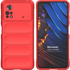 Microsonic Xiaomi Poco X4 Pro 5G Oslo Prime Kırmızı Cep Telefonu Kılıfı
