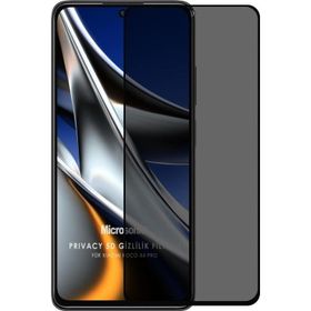 Microsonic Xiaomi Poco X4 Pro 5G Privacy 5D Gizlilik Filtreli Siyah Cam Ekran Koruyucu