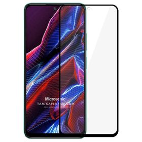 Microsonic Xiaomi Poco X5 5G Tam Kaplayan Temperli Siyah Cam Ekran Koruyucu