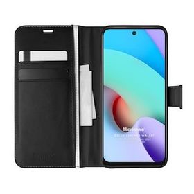Microsonic Xiaomi Redmi 10 2022 Delux Leather Wallet Siyah Kılıf