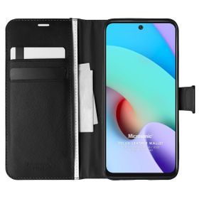 Microsonic Xiaomi Redmi 10 2022 Delux Leather Wallet Siyah Kılıf
