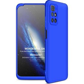 Microsonic Xiaomi Redmi 10 2022 Double Dip 360 Protective Mavi Cep Telefonu Kılıfı