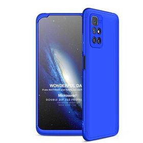 Microsonic Xiaomi Redmi 10 2022 Double Dip 360 Protective Mavi Cep Telefonu Kılıfı