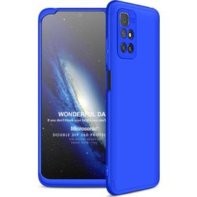 Microsonic Xiaomi Redmi 10 2022 Double Dip 360 Protective Mavi Cep Telefonu Kılıfı