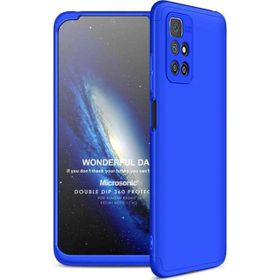 Microsonic Xiaomi Redmi 10 2022 Double Dip 360 Protective Mavi Cep Telefonu Kılıfı