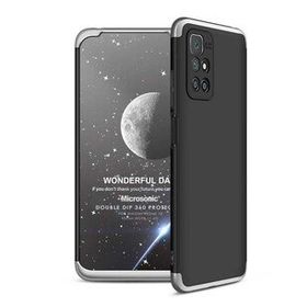 Microsonic Xiaomi Redmi 10 2022 Double Dip 360 Protective Siyah Gri Cep Telefonu Kılıfı
