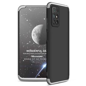 Microsonic Xiaomi Redmi 10 2022 Double Dip 360 Protective Siyah Gri Cep Telefonu Kılıfı