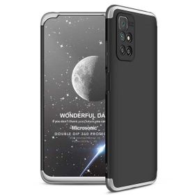 Microsonic Xiaomi Redmi 10 2022 Double Dip 360 Protective Siyah Gri Cep Telefonu Kılıfı