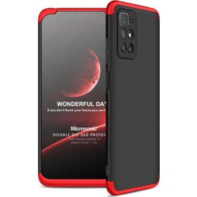Microsonic Xiaomi Redmi 10 2022 Double Dip 360 Protective Siyah Kırmızı Kılıf