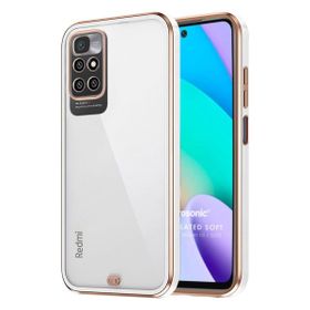 Microsonic Xiaomi Redmi 10 2022 Laser Plated Soft Beyaz Kılıf