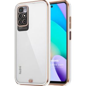 Microsonic Xiaomi Redmi 10 2022 Laser Plated Soft Beyaz Kılıf