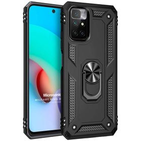 Microsonic Xiaomi Redmi 10 2022 Military Ring Holder Cep Telefonu Kılıfı