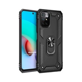 Microsonic Xiaomi Redmi 10 2022 Military Ring Holder Cep Telefonu Kılıfı