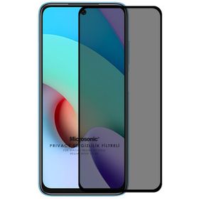 Microsonic Xiaomi Redmi 10 2022 Privacy 5D Gizlilik Filtreli Siyah Cam Ekran Koruyucu