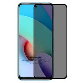 Microsonic Xiaomi Redmi 10 2022 Privacy 5D Gizlilik Filtreli Siyah Cam Ekran Koruyucu