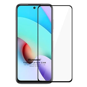 Microsonic Xiaomi Redmi 10 2022 Tam Kaplayan Temperli Siyah Cam Ekran Koruyucu