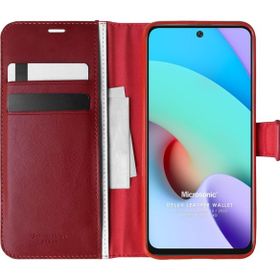 Microsonic Xiaomi Redmi 10 Delux Leather Wallet Kırmızı Kılıf