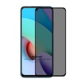 Microsonic Xiaomi Redmi 10 Privacy 5D Gizlilik Filtreli Siyah Cam Ekran Koruyucu
