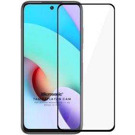 Microsonic Xiaomi Redmi 10 Tam Kaplayan Temperli Siyah Cam Ekran Koruyucu