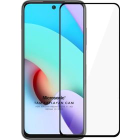 Microsonic Xiaomi Redmi 10 Tam Kaplayan Temperli Siyah Cam Ekran Koruyucu