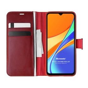 Microsonic Xiaomi Redmi 10A Delux Leather Wallet Kırmızı Cep Telefonu Kılıfı