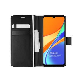 Microsonic Xiaomi Redmi 10A Delux Leather Wallet Siyah Kılıf