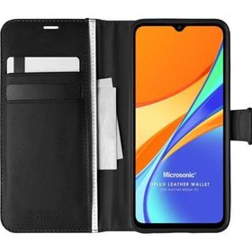 Microsonic Xiaomi Redmi 10A Delux Leather Wallet Siyah Kılıf