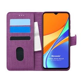 Microsonic Xiaomi Redmi 10A Fabric Book Wallet Mor Kılıf