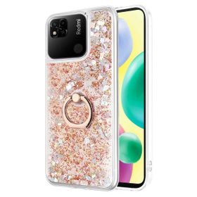 Microsonic Xiaomi Redmi 10A Glitter Liquid Holder Gold Cep Telefonu Kılıfı