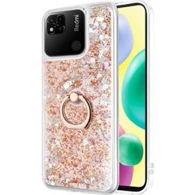 Microsonic Xiaomi Redmi 10A Glitter Liquid Holder Gold Cep Telefonu Kılıfı