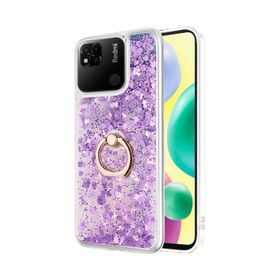 Microsonic Xiaomi Redmi 10A Glitter Liquid Holder Mor Kılıf