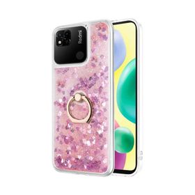 Microsonic Xiaomi Redmi 10A Glitter Liquid Holder Pembe Kılıf