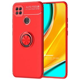 Microsonic Xiaomi Redmi 10A Kickstand Ring Holder Kırmızı Cep Telefonu Kılıfı