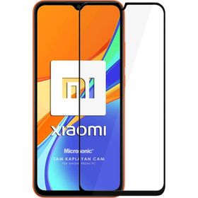 Microsonic Xiaomi Redmi 10A Tam Kaplayan Temperli Siyah Cam Ekran Koruyucu