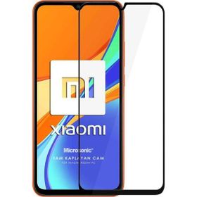 Microsonic Xiaomi Redmi 10A Tam Kaplayan Temperli Siyah Cam Ekran Koruyucu