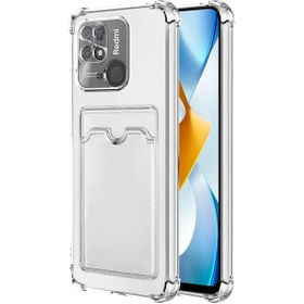 Microsonic Xiaomi Redmi 10C Card Slot Shock Şeffaf Cep Telefonu Kılıfı