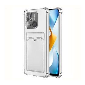 Microsonic Xiaomi Redmi 10C Card Slot Shock Şeffaf Cep Telefonu Kılıfı