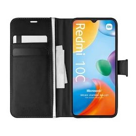 Microsonic Xiaomi Redmi 10C Delux Leather Wallet Siyah Kılıf