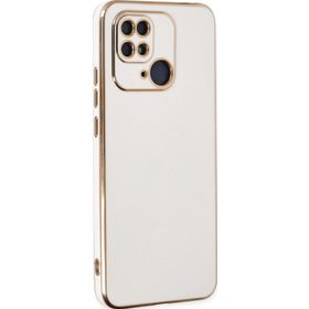 Microsonic Xiaomi Redmi 10C Olive Plated Beyaz Kılıf