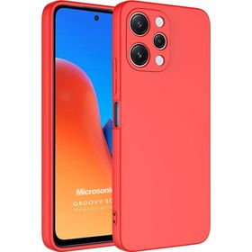 Microsonic Xiaomi Redmi 12 Groovy Soft Kırmızı Kılıf