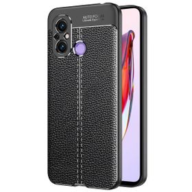 Microsonic Xiaomi Redmi 12C Deri Dokulu Silikon Siyah Kılıf