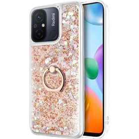 Microsonic Xiaomi Redmi 12C Glitter Liquid Holder Gümüş Kılıf