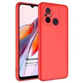 Microsonic Xiaomi Redmi 12C Groovy Soft Kırmızı Kılıf