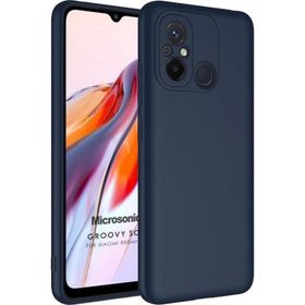 Microsonic Xiaomi Redmi 12C Groovy Soft Lacivert Kılıf