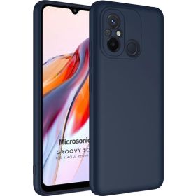 Microsonic Xiaomi Redmi 12C Groovy Soft Lacivert Kılıf