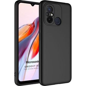 Microsonic Xiaomi Redmi 12C Groovy Soft Siyah Kılıf