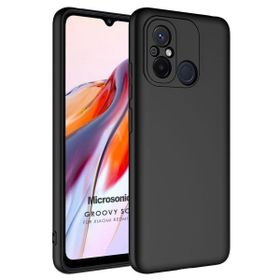 Microsonic Xiaomi Redmi 12C Groovy Soft Siyah Kılıf