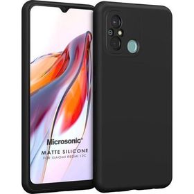 Microsonic Xiaomi Redmi 12C Matte Silicone Siyah Kılıf