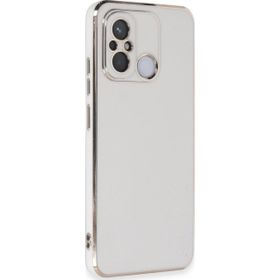 Microsonic Xiaomi Redmi 12C Olive Plated Beyaz Kılıf
